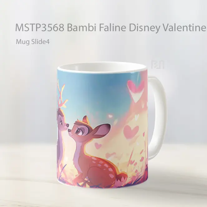 Bambi Faline Disney Valentines Day Mug Gelas Keramik MSTP3568
