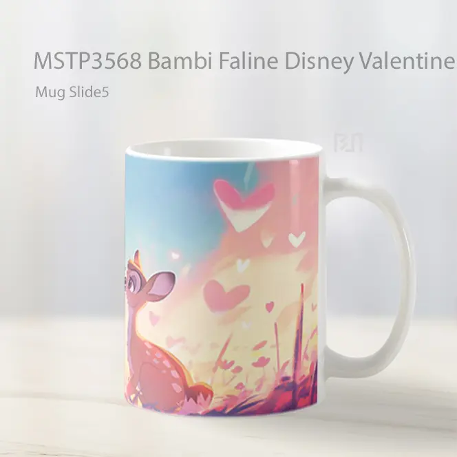 Bambi Faline Disney Valentines Day Mug Gelas Keramik MSTP3568 - All-side / Desain