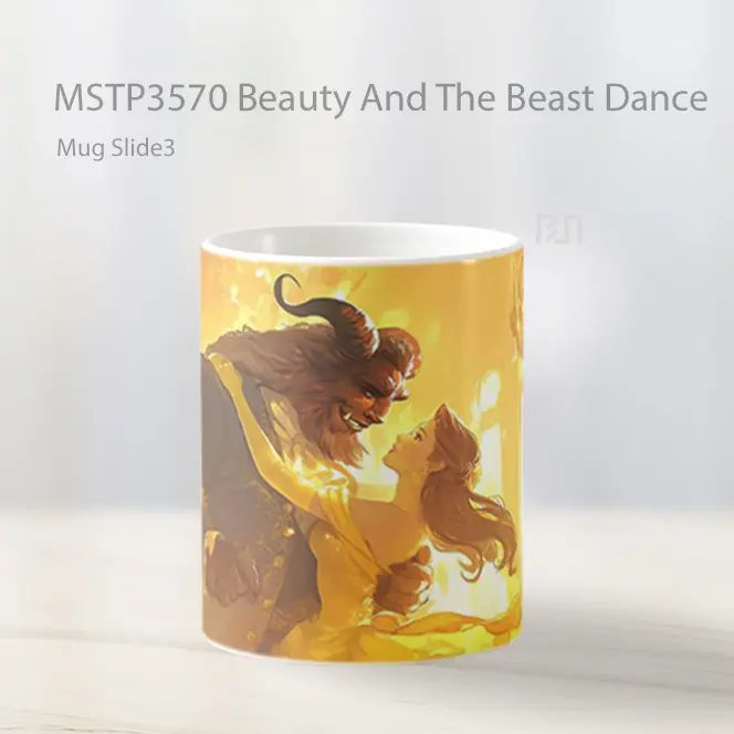 Beauty And The Beast Dance Mug Gelas Keramik MSTP3570 - All-side / Desain