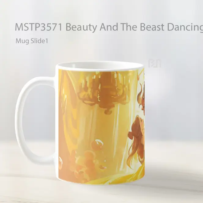 Beauty And The Beast Dancing Scene Mug Gelas Keramik MSTP3571 - All-side / Desain