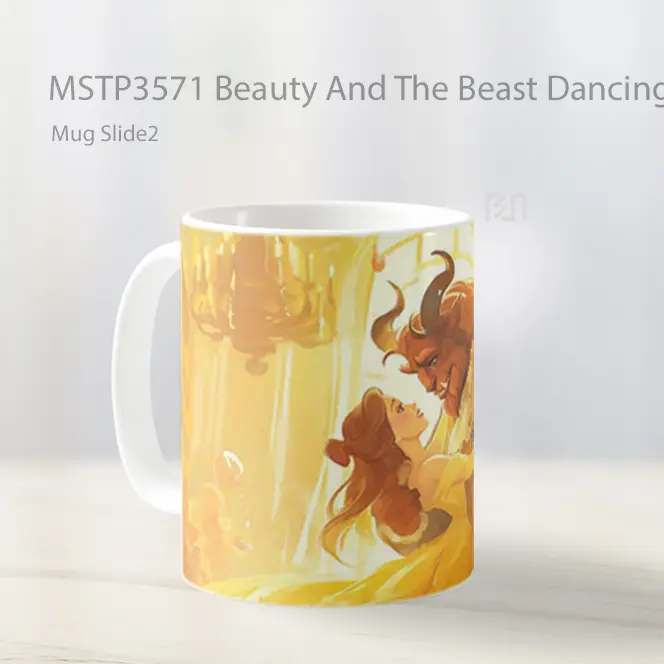 Beauty And The Beast Dancing Scene Mug Gelas Keramik MSTP3571 - All-side / Desain