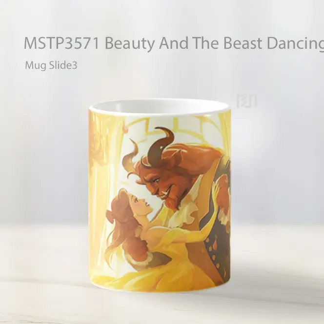 Beauty And The Beast Dancing Scene Mug Gelas Keramik MSTP3571 - All-side / Desain