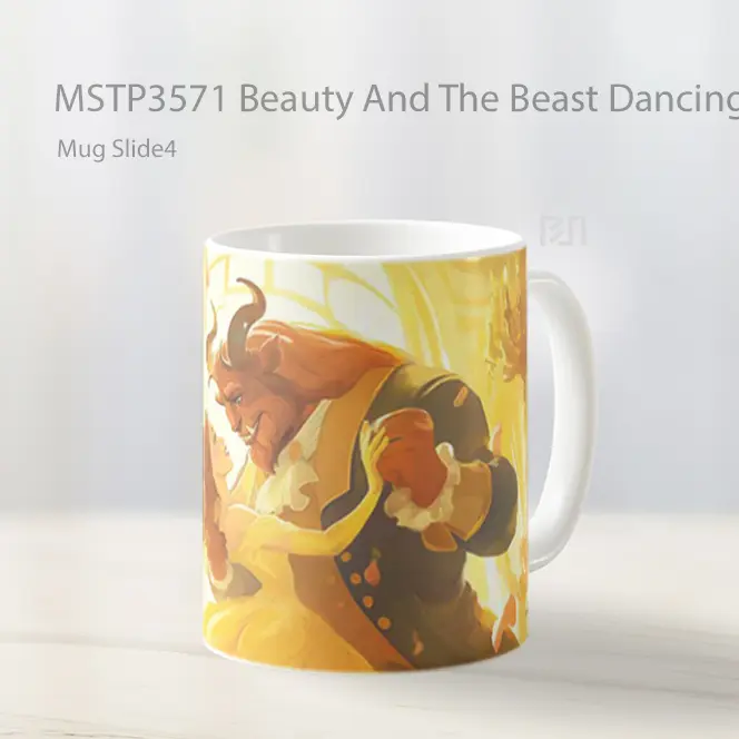 Beauty And The Beast Dancing Scene Mug Gelas Keramik MSTP3571