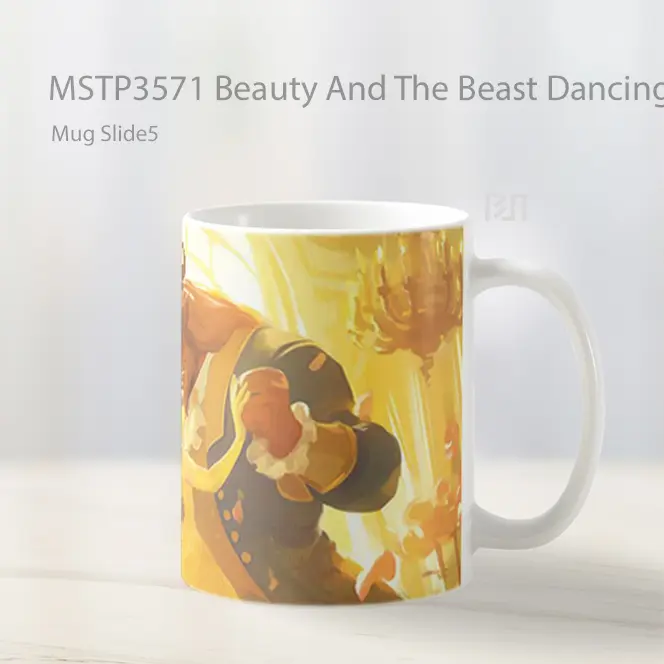 Beauty And The Beast Dancing Scene Mug Gelas Keramik MSTP3571 - All-side / Desain