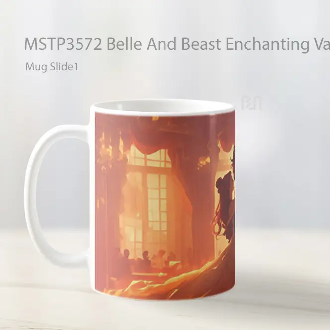 Belle And Beast Enchanting Valentines Mug Gelas Keramik MSTP3572 - All-side / Desain