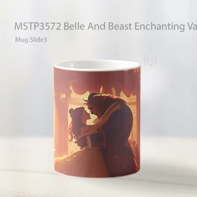 Belle And Beast Enchanting Valentines Mug Gelas Keramik MSTP3572 - All-side / Desain