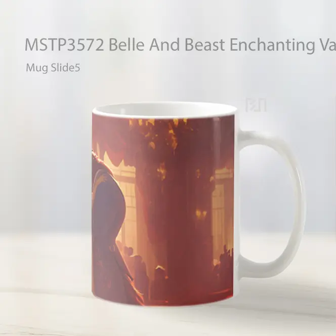 Belle And Beast Enchanting Valentines Mug Gelas Keramik MSTP3572 - All-side / Desain