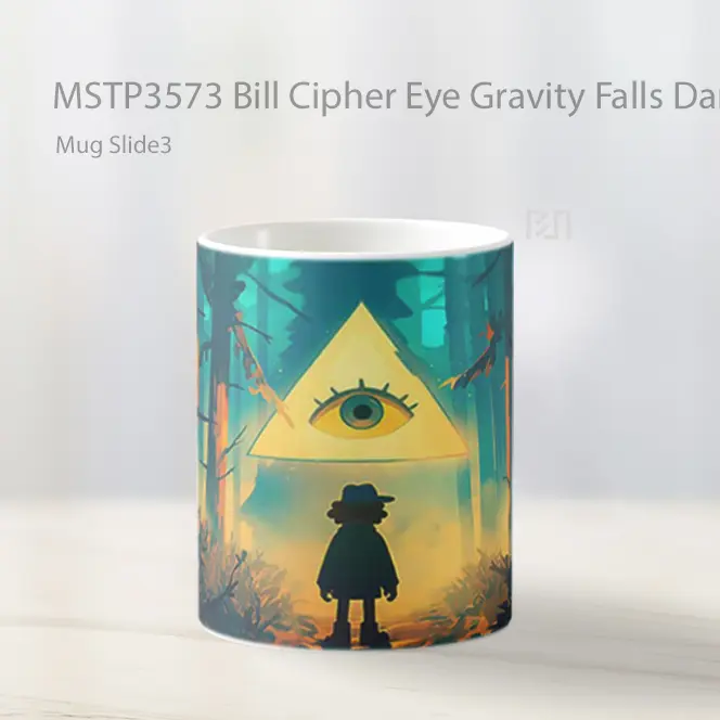 Bill Cipher Eye Gravity Falls Dark Forest Mug Gelas Keramik MSTP3573 - All-side / Desain