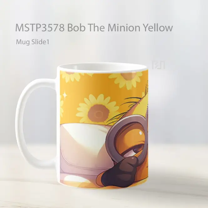 Bob The Minion Yellow Mug Gelas Keramik MSTP3578 - All-side / Desain