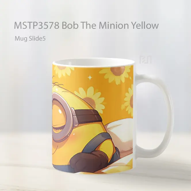 Bob The Minion Yellow Mug Gelas Keramik MSTP3578 - All-side / Desain