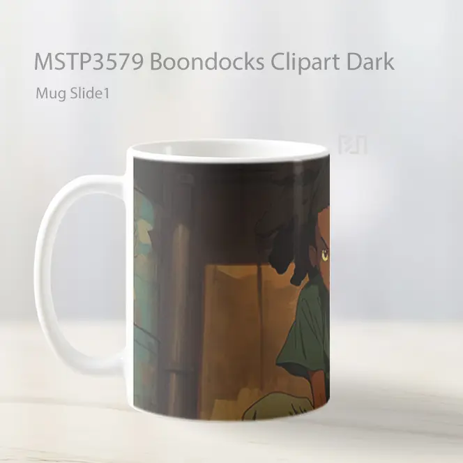 Boondocks Clipart Dark Mug Gelas Keramik MSTP3579 - All-side / Desain