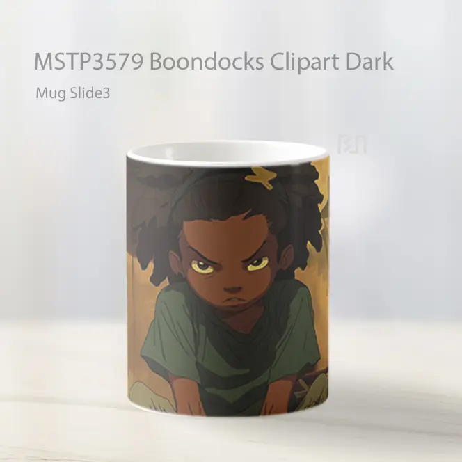 Boondocks Clipart Dark Mug Gelas Keramik MSTP3579 - All-side / Desain