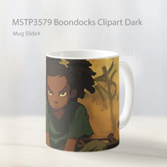 Boondocks Clipart Dark Mug Gelas Keramik MSTP3579