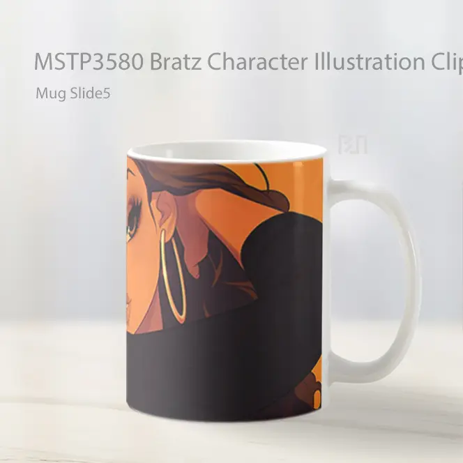 Bratz Character Illustration Clipart Mug Gelas Keramik MSTP3580 - All-side / Desain