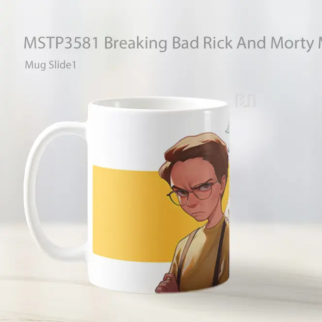 Breaking Bad Rick And Morty Mashup Mug Gelas Keramik MSTP3581 - All-side / Desain