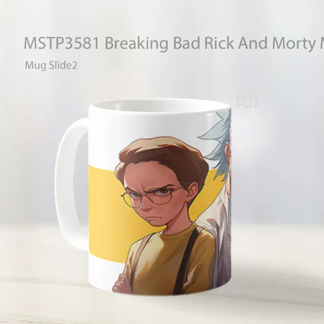 Breaking Bad Rick And Morty Mashup Mug Gelas Keramik MSTP3581 - All-side / Desain