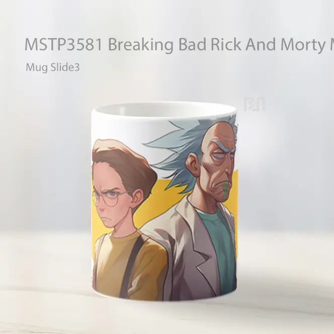 Breaking Bad Rick And Morty Mashup Mug Gelas Keramik MSTP3581 - All-side / Desain