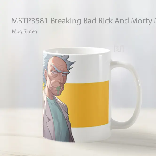 Breaking Bad Rick And Morty Mashup Mug Gelas Keramik MSTP3581 - All-side / Desain