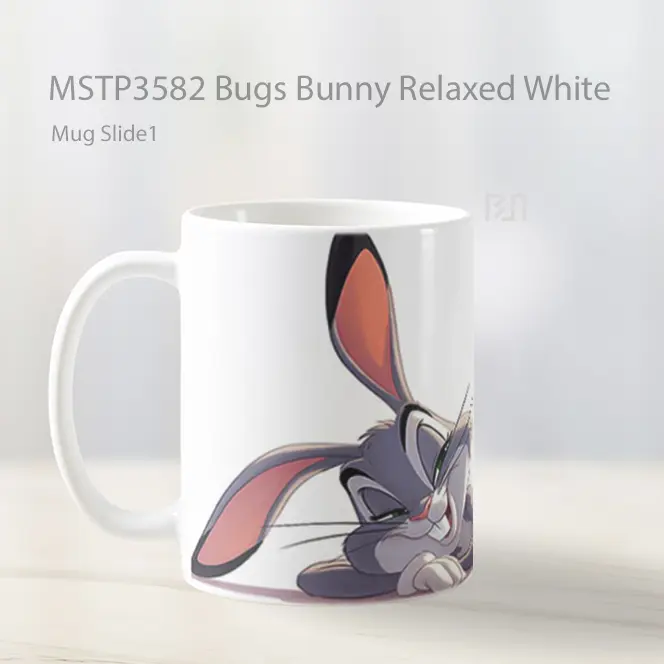 Bugs Bunny Relaxed White Mug Gelas Keramik MSTP3582 - All-side / Desain