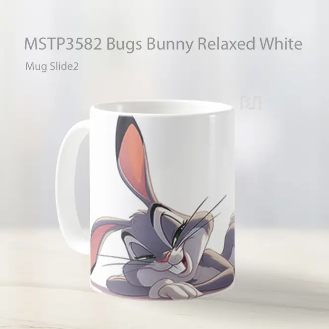 Bugs Bunny Relaxed White Mug Gelas Keramik MSTP3582 - All-side / Desain