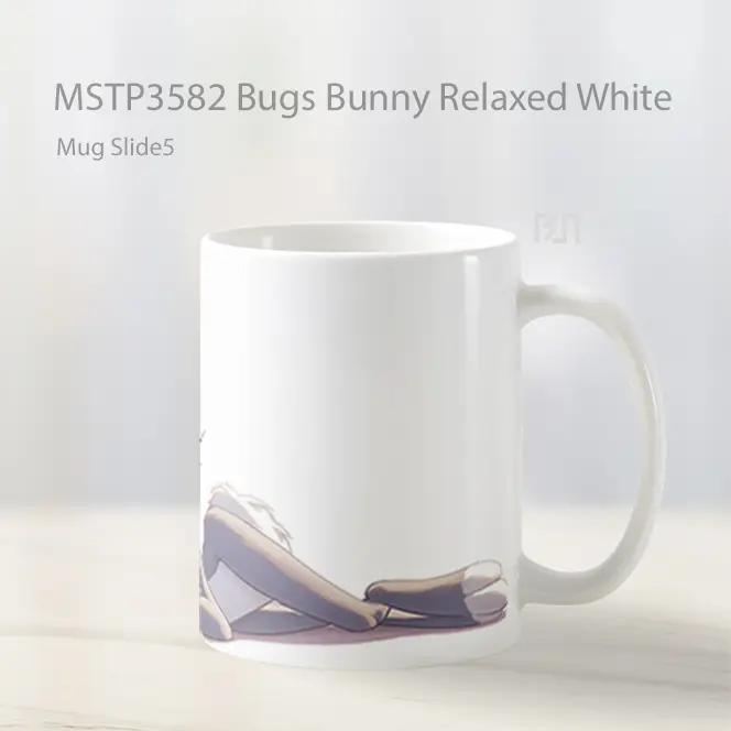 Bugs Bunny Relaxed White Mug Gelas Keramik MSTP3582 - All-side / Desain