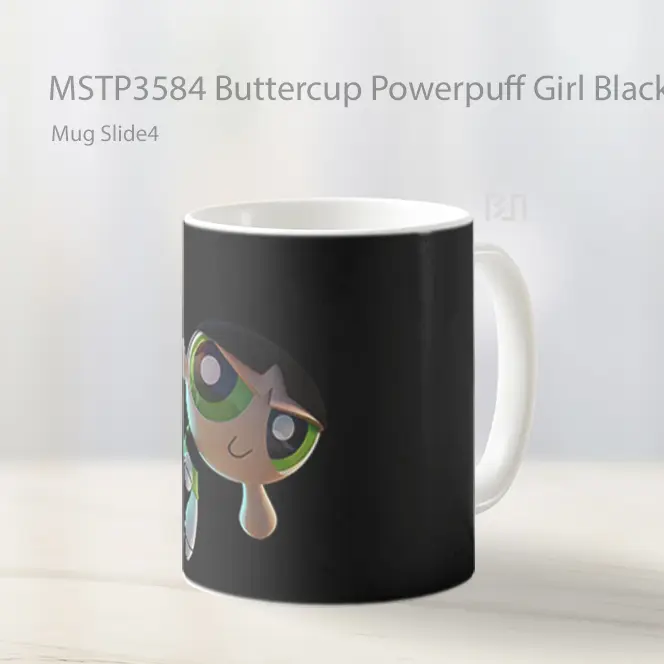 Buttercup Powerpuff Girl Black Mug Gelas Keramik MSTP3584