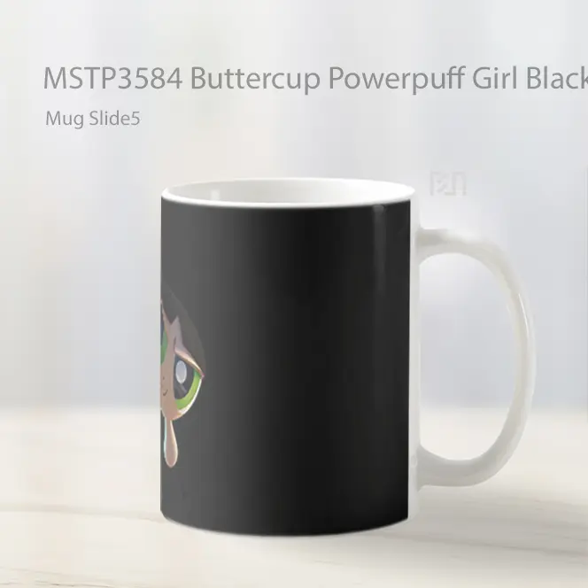 Buttercup Powerpuff Girl Black Mug Gelas Keramik MSTP3584 - All-side / Desain
