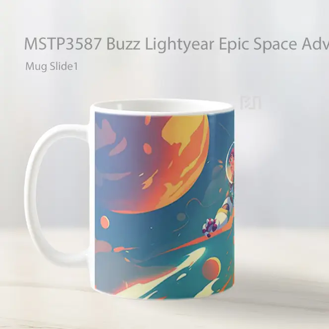 Buzz Lightyear Epic Space Adventure Mug Gelas Keramik MSTP3587 - All-side / Desain