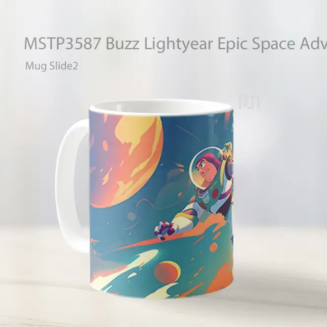 Buzz Lightyear Epic Space Adventure Mug Gelas Keramik MSTP3587 - All-side / Desain