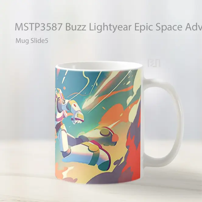 Buzz Lightyear Epic Space Adventure Mug Gelas Keramik MSTP3587 - All-side / Desain