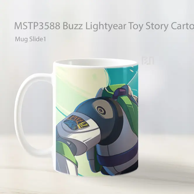 Buzz Lightyear Toy Story Cartoon Mug Gelas Keramik MSTP3588 - All-side / Desain