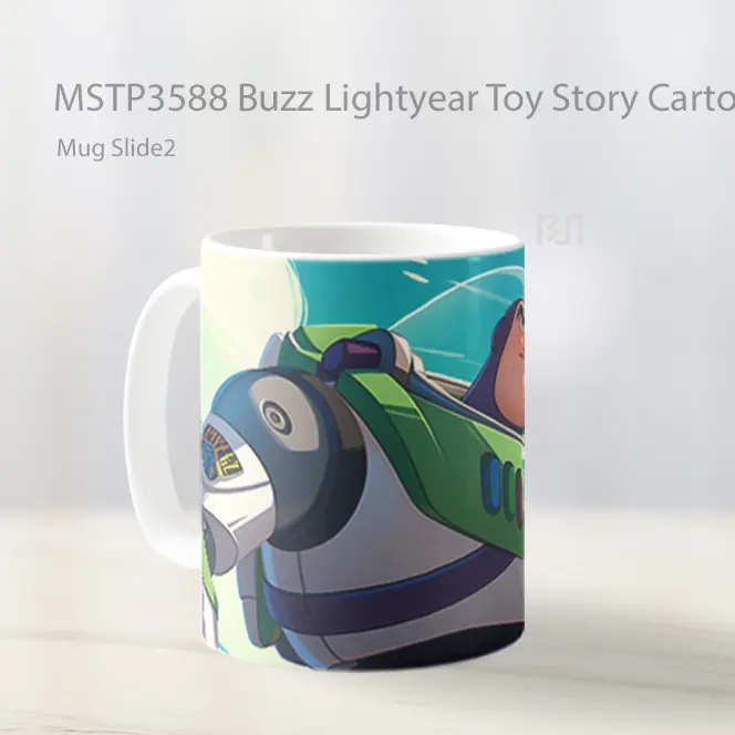 Buzz Lightyear Toy Story Cartoon Mug Gelas Keramik MSTP3588 - All-side / Desain