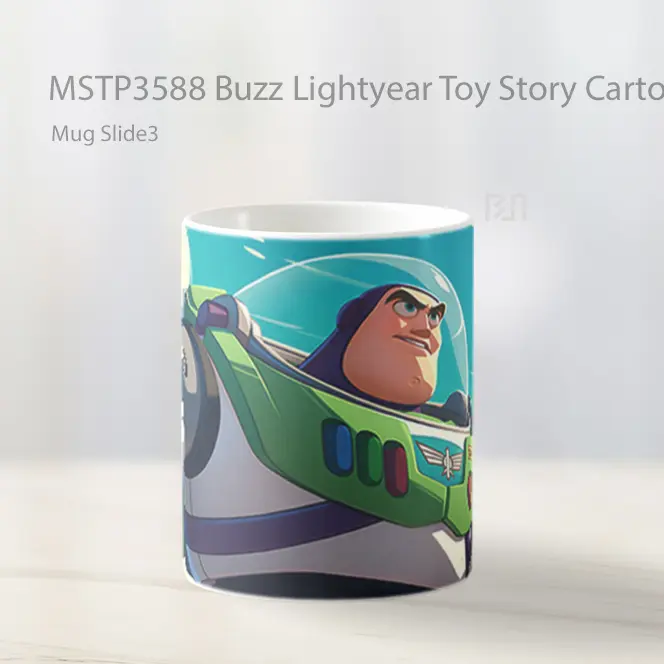 Buzz Lightyear Toy Story Cartoon Mug Gelas Keramik MSTP3588 - All-side / Desain