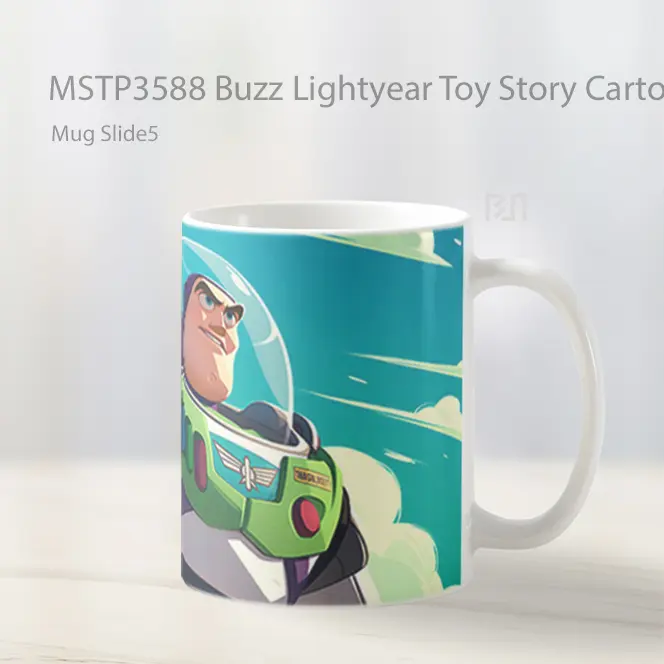 Buzz Lightyear Toy Story Cartoon Mug Gelas Keramik MSTP3588 - All-side / Desain