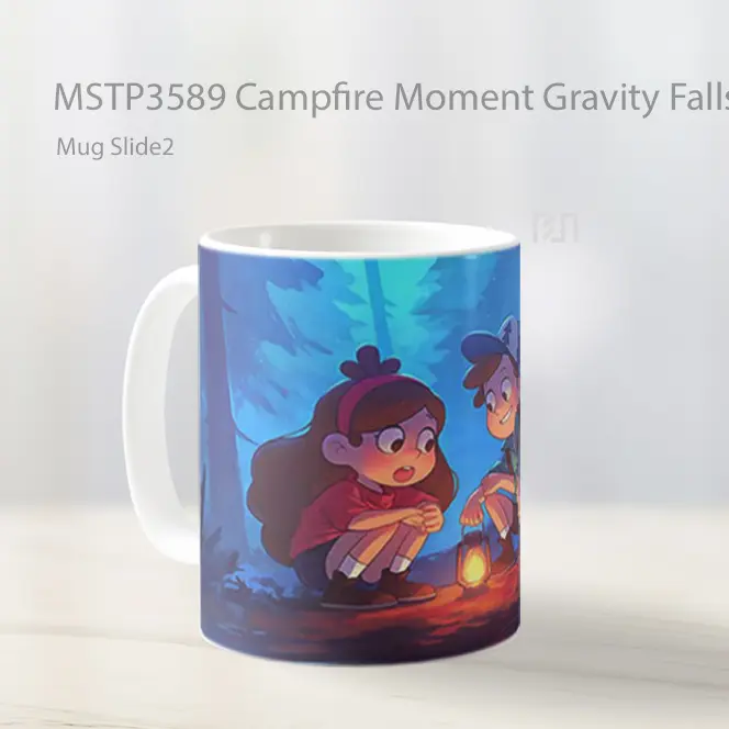 Campfire Moment Gravity Falls Mug Gelas Keramik MSTP3589 - All-side / Desain