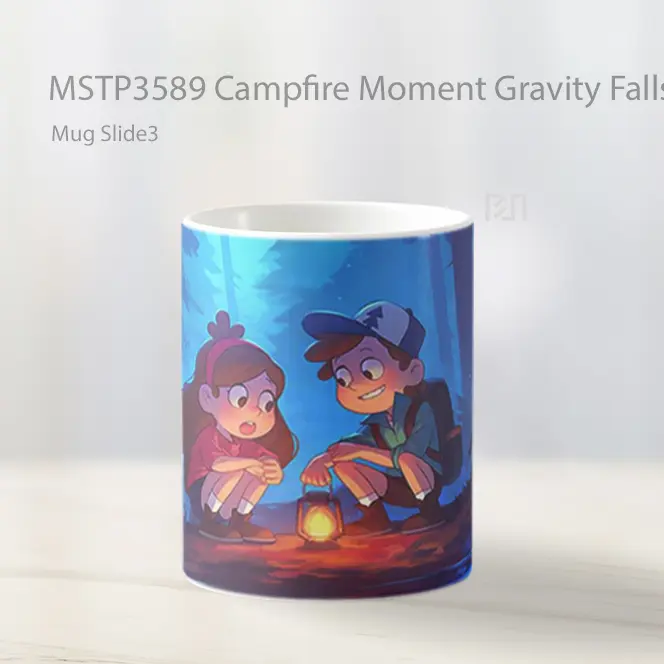 Campfire Moment Gravity Falls Mug Gelas Keramik MSTP3589 - All-side / Desain