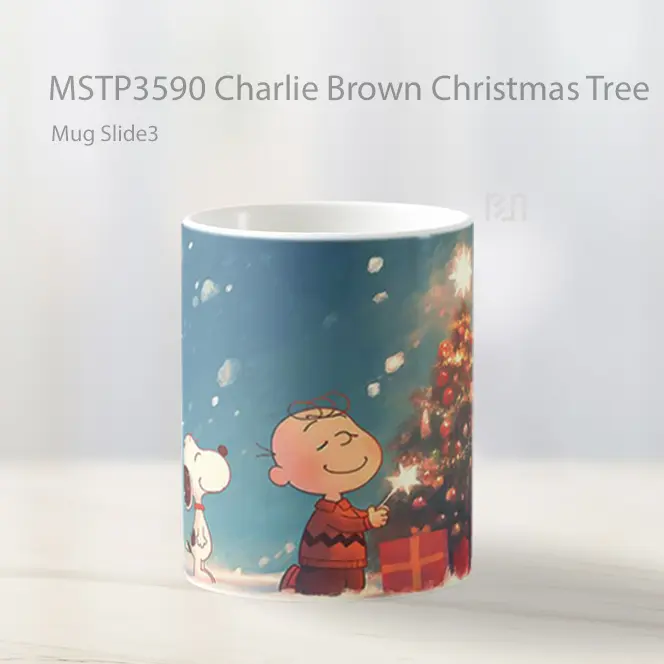 Charlie Brown Christmas Tree Mug Gelas Keramik MSTP3590 - All-side / Desain