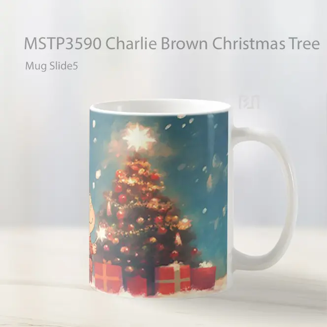 Charlie Brown Christmas Tree Mug Gelas Keramik MSTP3590 - All-side / Desain