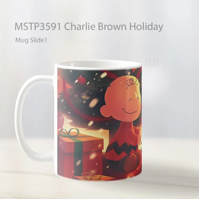 Charlie Brown Holiday Mug Gelas Keramik MSTP3591 - All-side / Desain