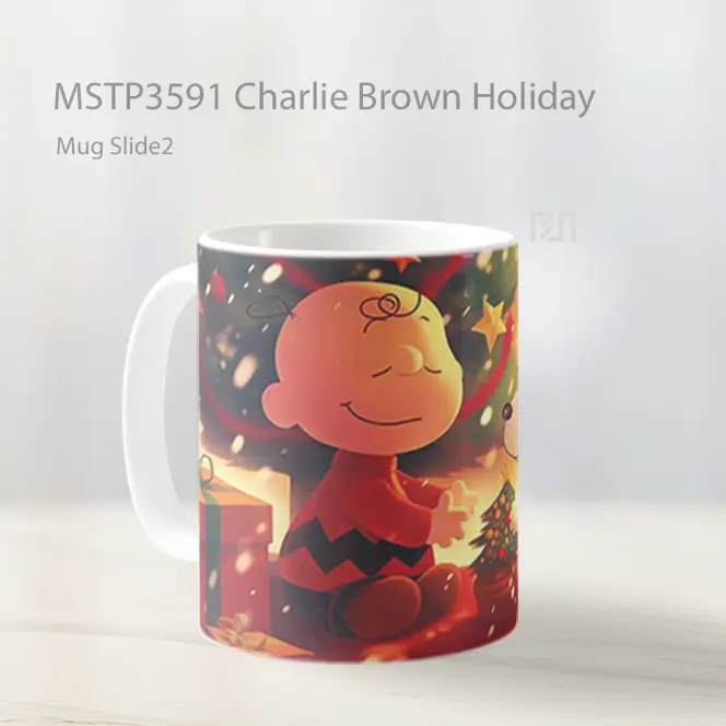 Charlie Brown Holiday Mug Gelas Keramik MSTP3591 - All-side / Desain