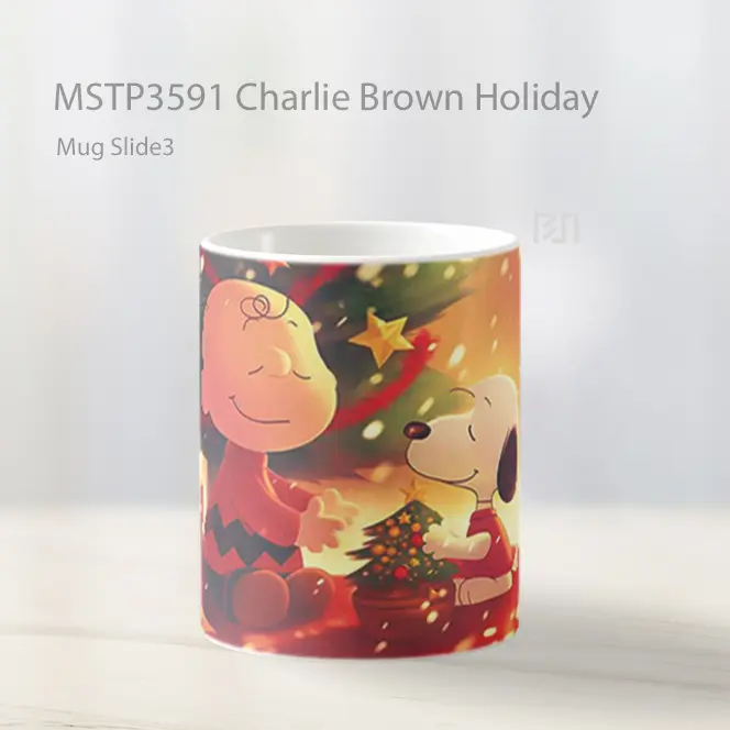 Charlie Brown Holiday Mug Gelas Keramik MSTP3591 - All-side / Desain