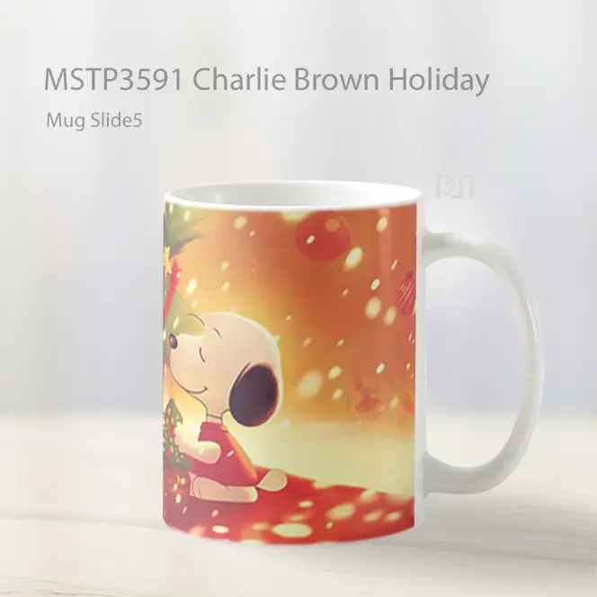 Charlie Brown Holiday Mug Gelas Keramik MSTP3591 - All-side / Desain