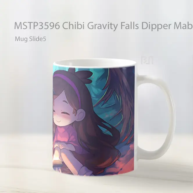 Chibi Gravity Falls Dipper Mabel Cute Mug Gelas Keramik MSTP3596 - All-side / Desain