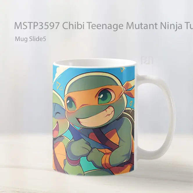 Chibi Teenage Mutant Ninja Turtles Fun Cute Laptop Mug Gelas Keramik MSTP3597 - All-side / Desain