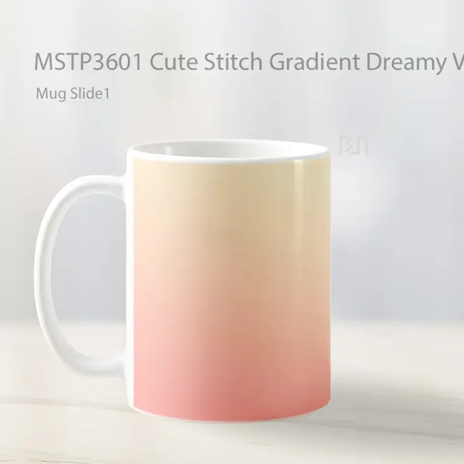 Cute Stitch Gradient Dreamy Vibes Mug Gelas Keramik MSTP3601 - All-side / Desain