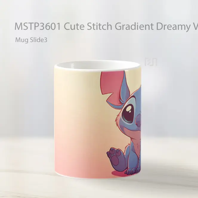 Cute Stitch Gradient Dreamy Vibes Mug Gelas Keramik MSTP3601 - All-side / Desain