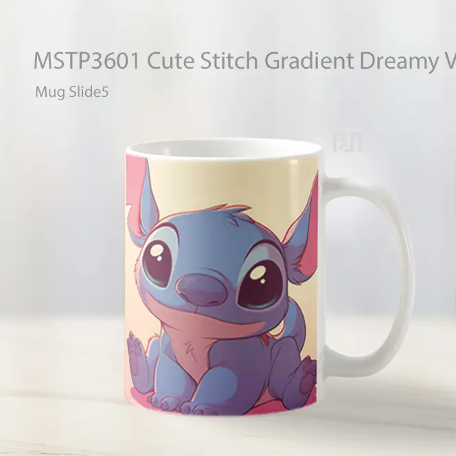 Cute Stitch Gradient Dreamy Vibes Mug Gelas Keramik MSTP3601 - All-side / Desain