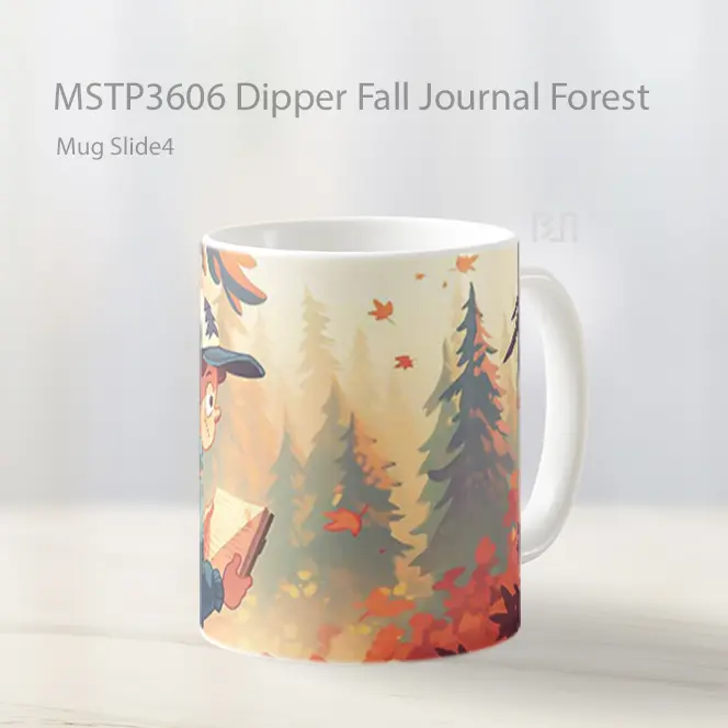Mug Keramik Premium SNI - Dipper Fall Journal Forest Mug Gelas Keramik MSTP3606