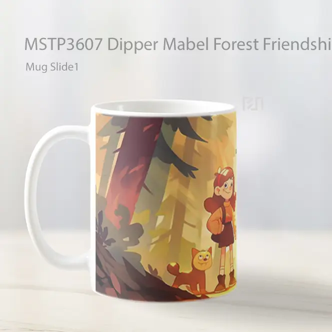 Dipper Mabel Forest Friendship Mug Gelas Keramik MSTP3607 - All-side / Desain