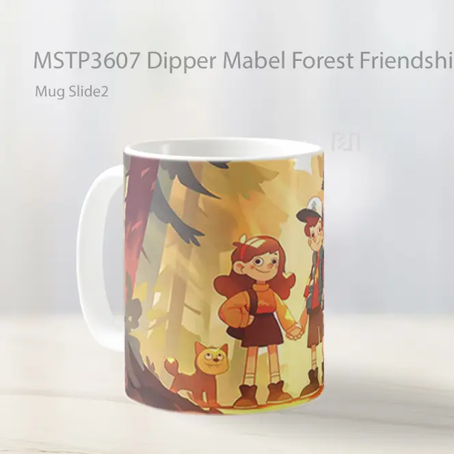 Dipper Mabel Forest Friendship Mug Gelas Keramik MSTP3607 - All-side / Desain